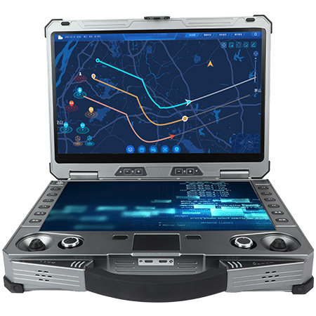 酷睿12代加固双屏双摇杆无人机便携机 DTG-S1425CU